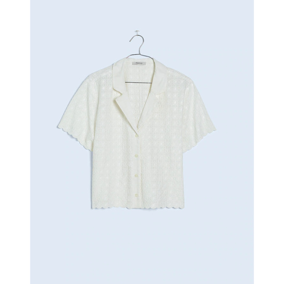 Madewell Embroidered Semi-Sheer Resort Shirt XL - Picture 5 of 8
